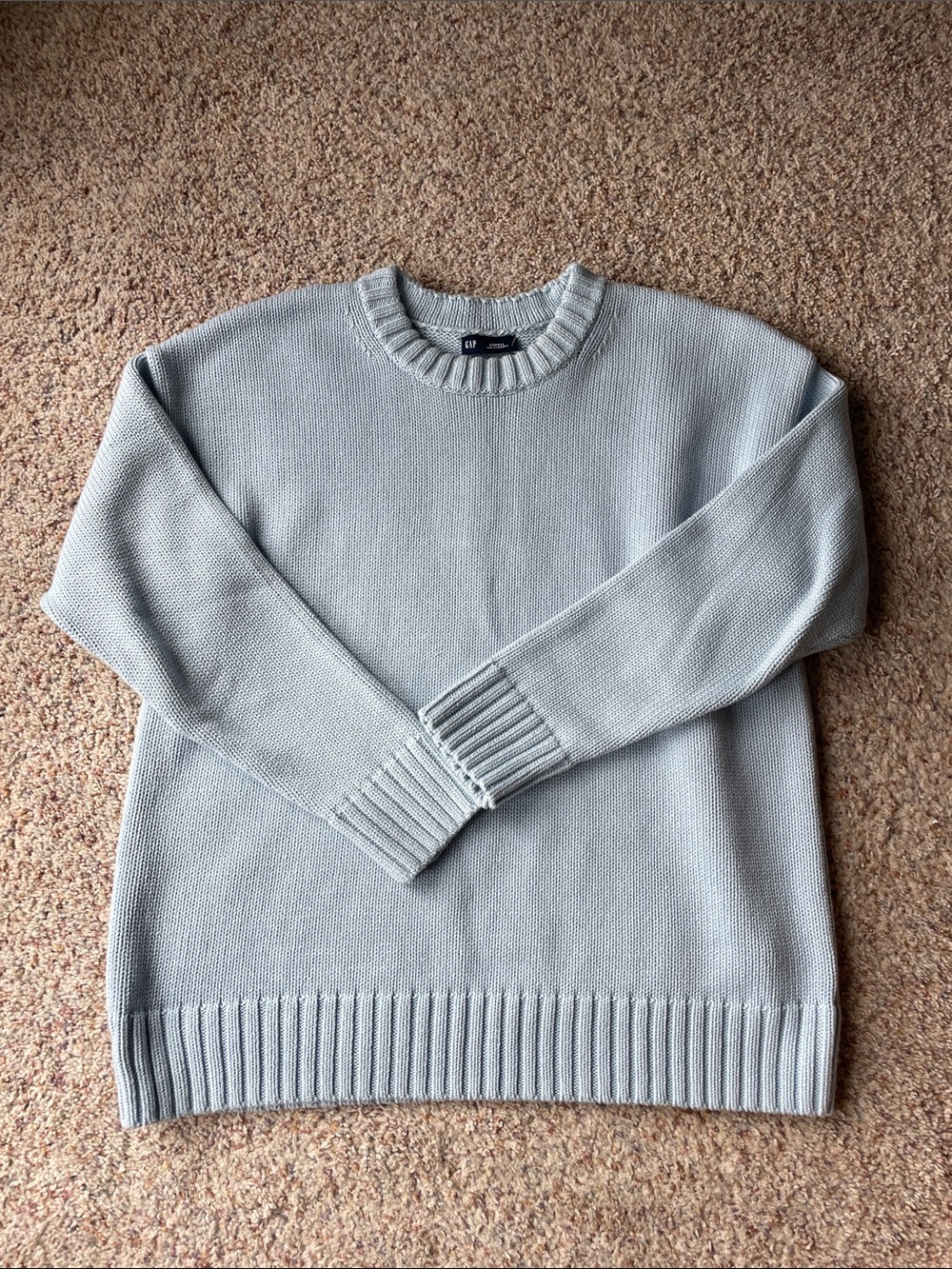 Gap 100% Cotton Oversized Sweater - Sail Blue